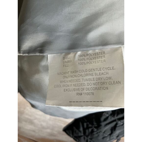 US Polo Assn Mens Puffer Jacket Black Quilted Full Zip Collared Size M - Picture 7 of 7